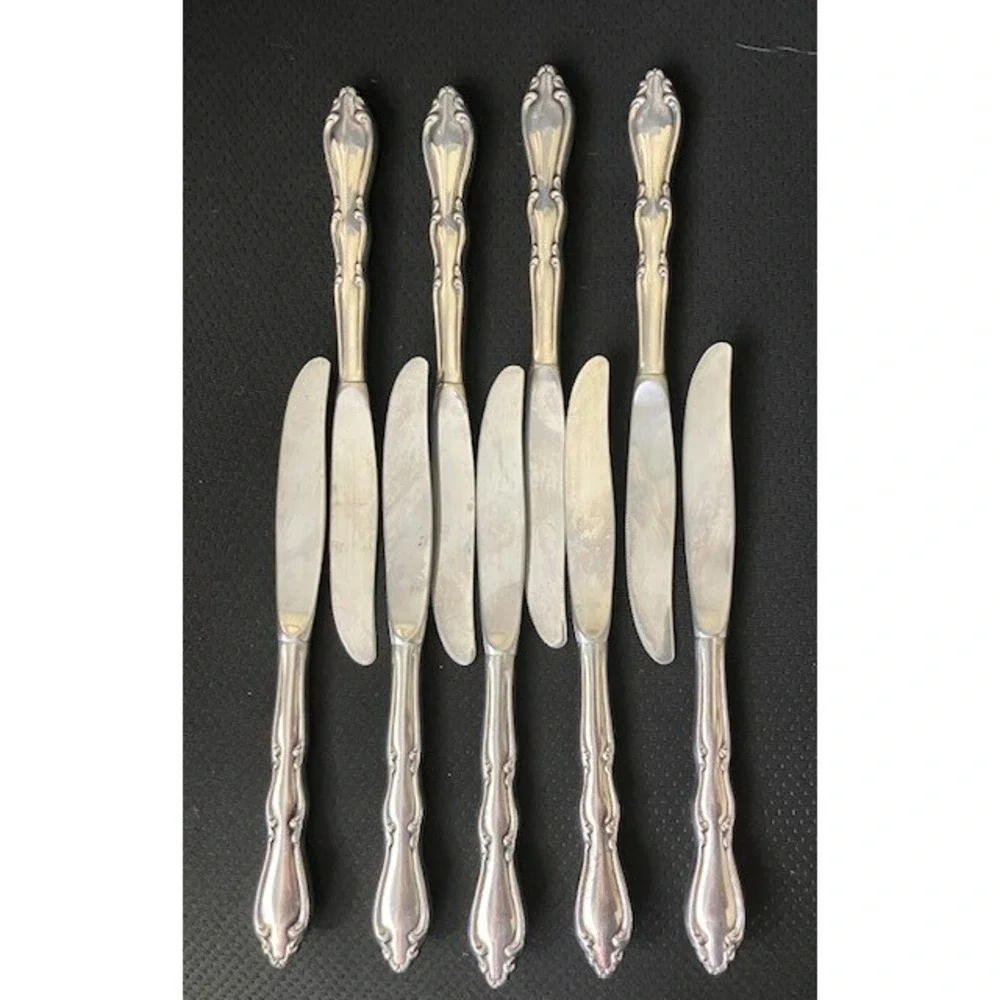 9 Dinner Knifes 1847 Rogers Bros ANNIVERSARY Silverware International Stainless